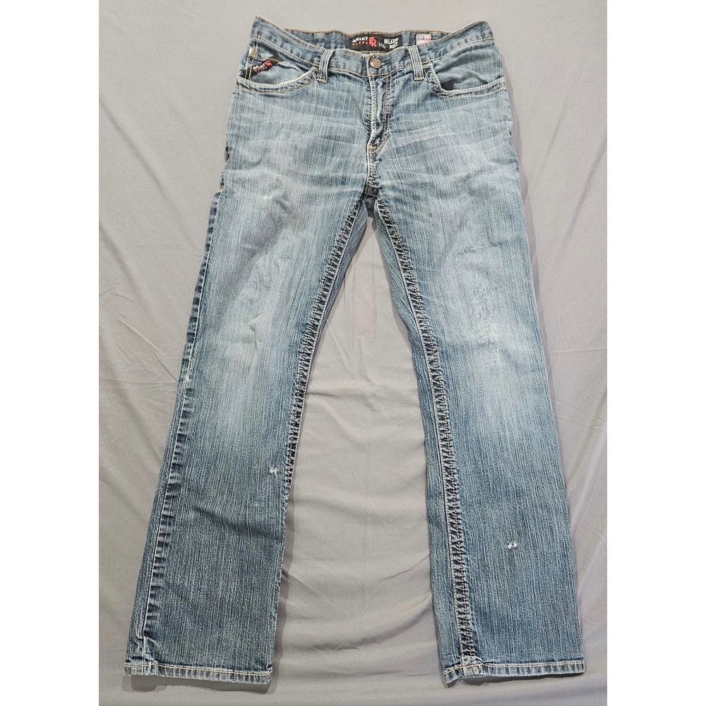 Ariat FR M4 Relaxed Boot Cut Jeans Mens 33x32 Blue Good Flame Resistant Denim